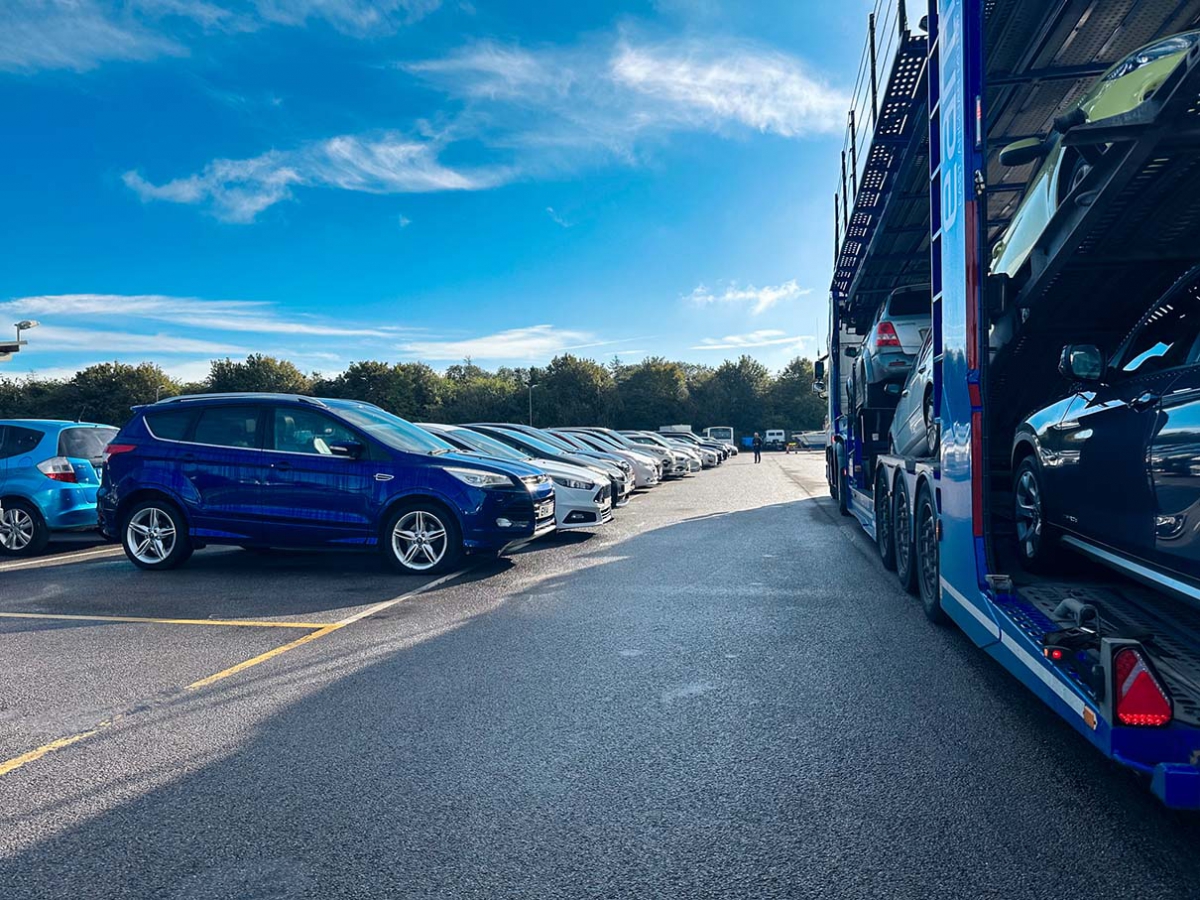 parking lot and transporter