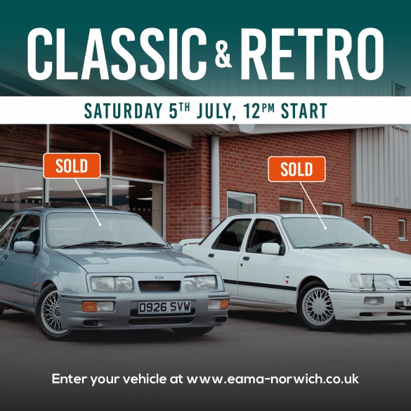Classic and Retro event poster for 5th July